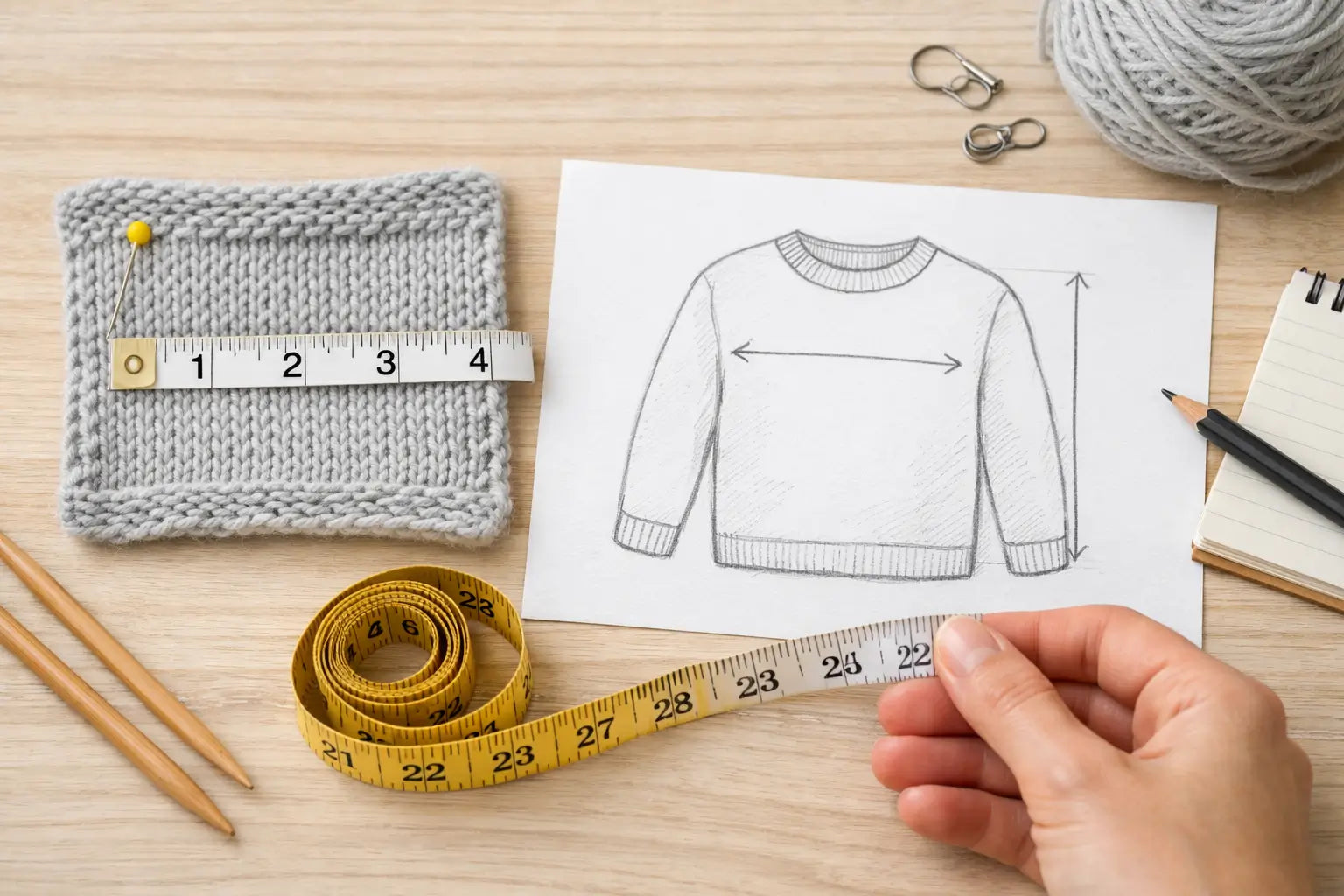 How to Knit a Sweater Without a Pattern: A Simple Recipe Using Gauge + Measurements