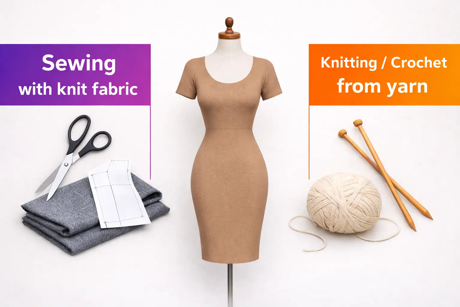 Knit Dress Pattern Guide: Sewing vs Knitting, Fabric & Sizing (Plus a Tech Pack Checklist)