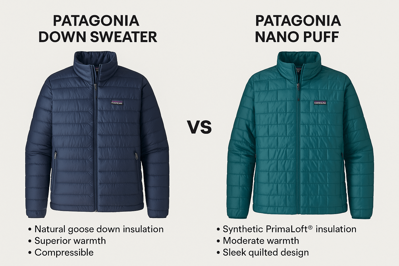 Patagonia Down Sweater vs Nano Puff: Clearly Defined Differences & Recommendations