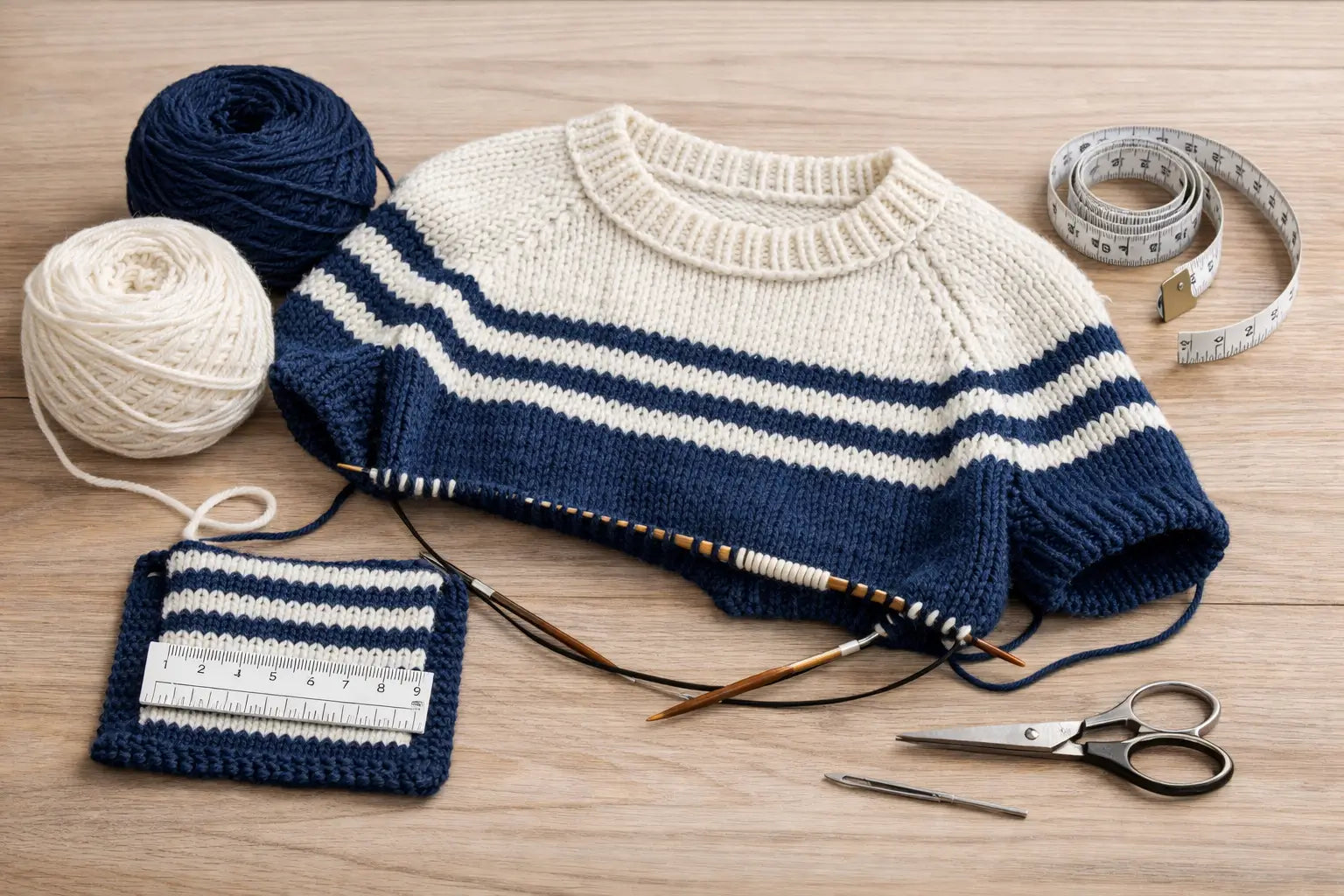 Striped Sweater Knitting Pattern Guide: Choose a Style, Swatch Right, Knit Clean Stripes