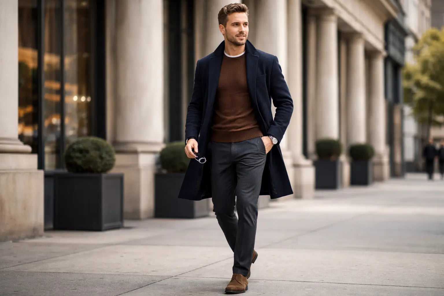 Brown Sweater Outfits for Men: Color Rules, Pants & Shoes (10 Easy Combos)