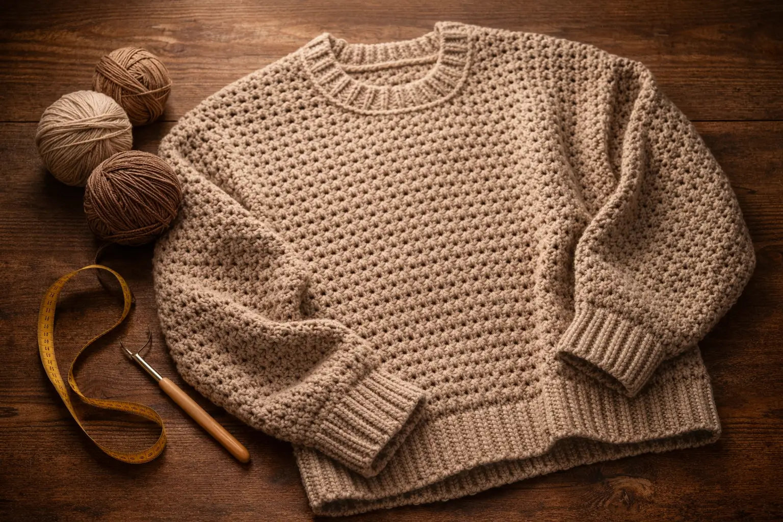 Crochet Sweater Pattern Guide: Choose a Style, Yarn & Size (Beginner Checklist)