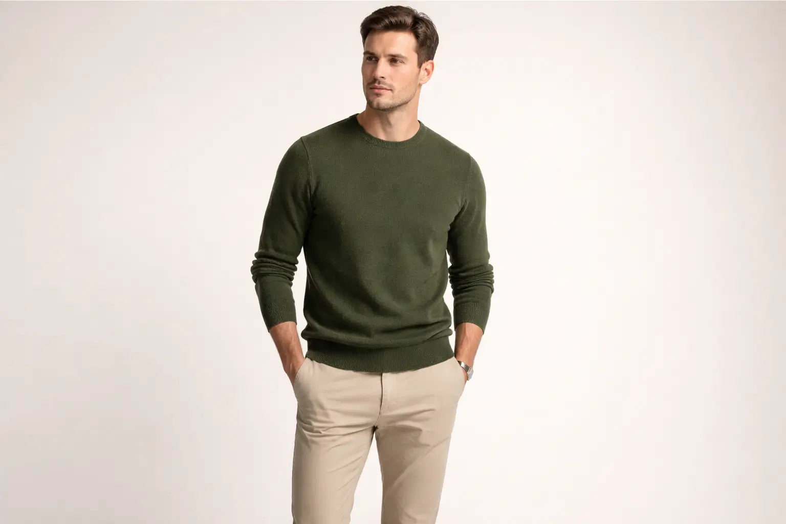 Green Sweater Outfits for Men: Pants, Shoes & Easy Looks by Shade (Olive to Forest Green)