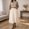 Sweater With Long Skirt Outfit: 12 Easy Looks + No-Bulk Proportion Rules