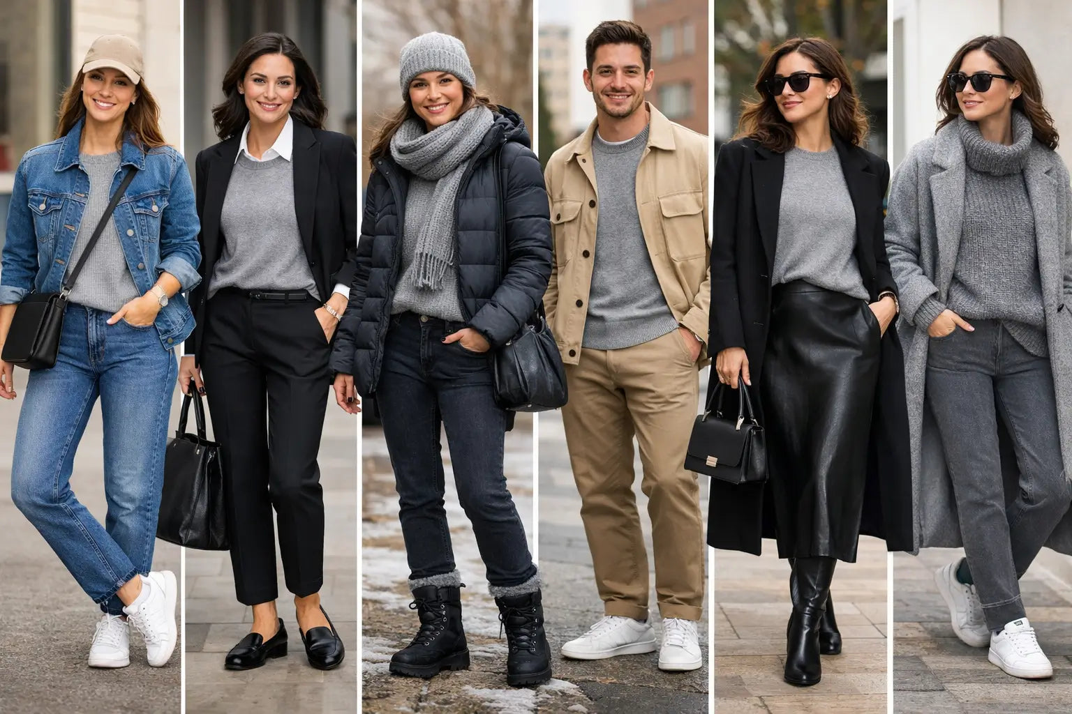 Grey Sweater Outfits: Easy Outfit Formulas for Casual, Work & Winter