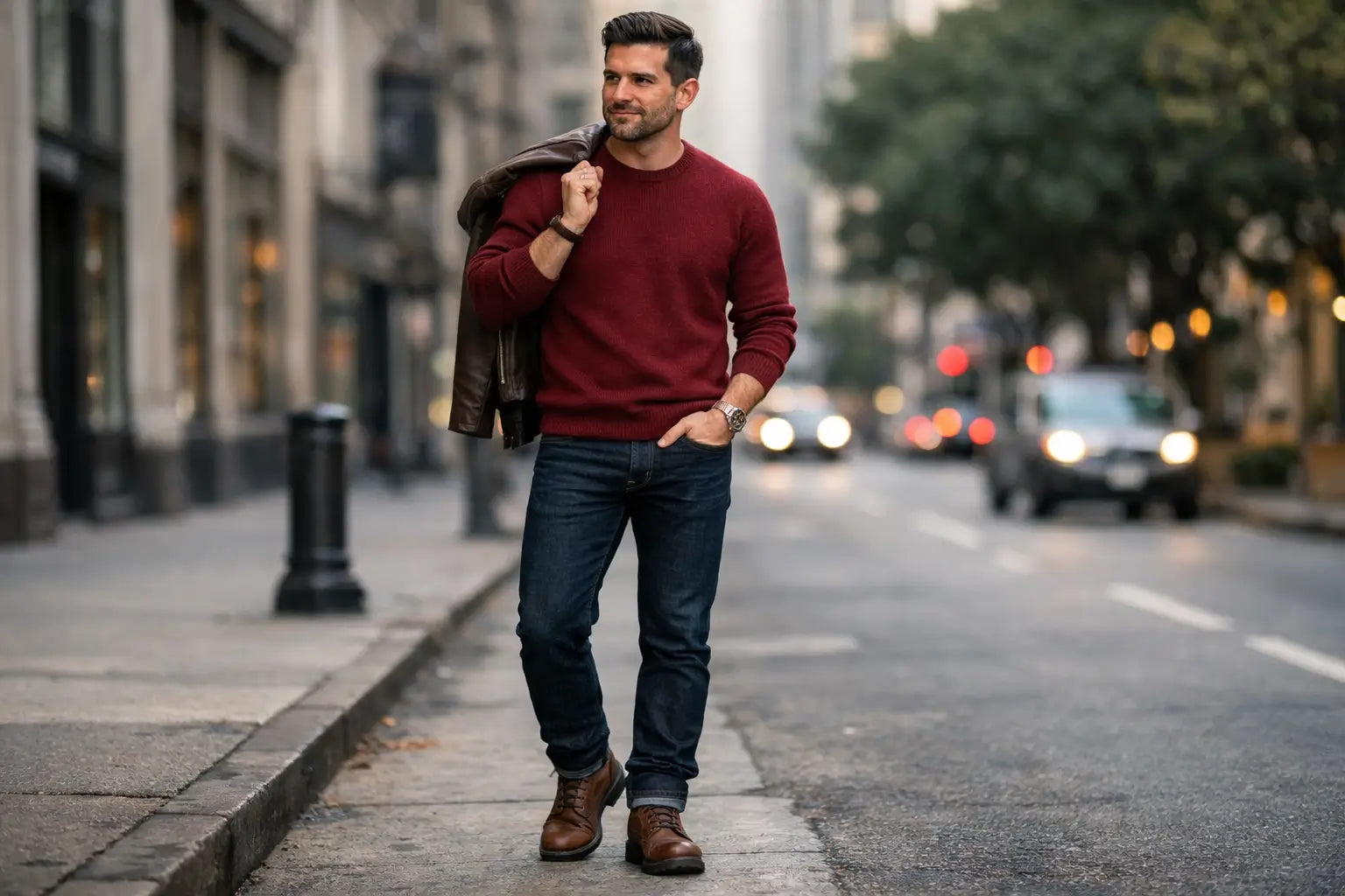 What to Wear With a Maroon Sweater: 10 Men’s Outfit Formulas