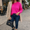 How to Style a Hot Pink Sweater Outfit: Colors, Bottoms, Shoes, and Layering