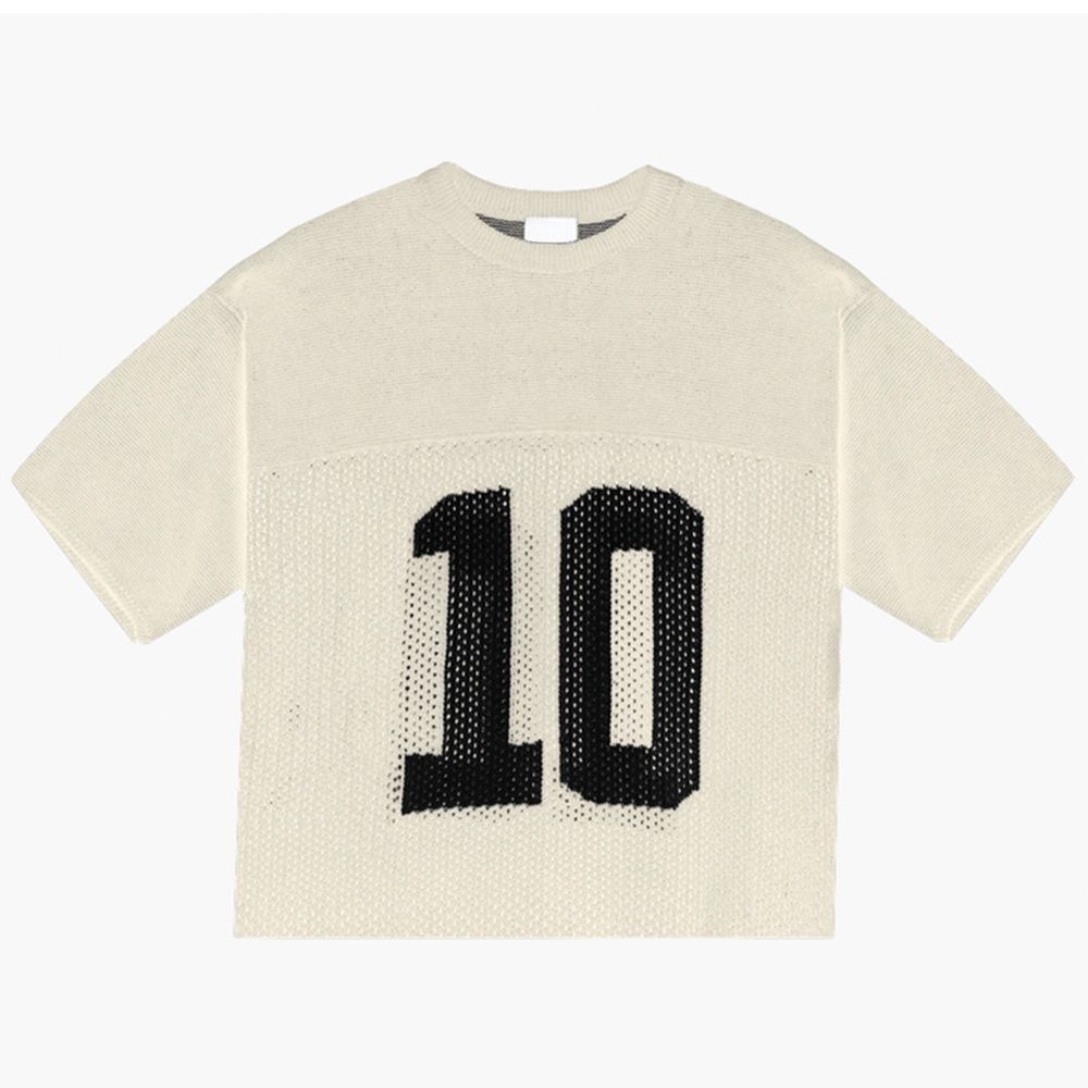 Short sleeve sweater men custom pullover Hollow out knit top for